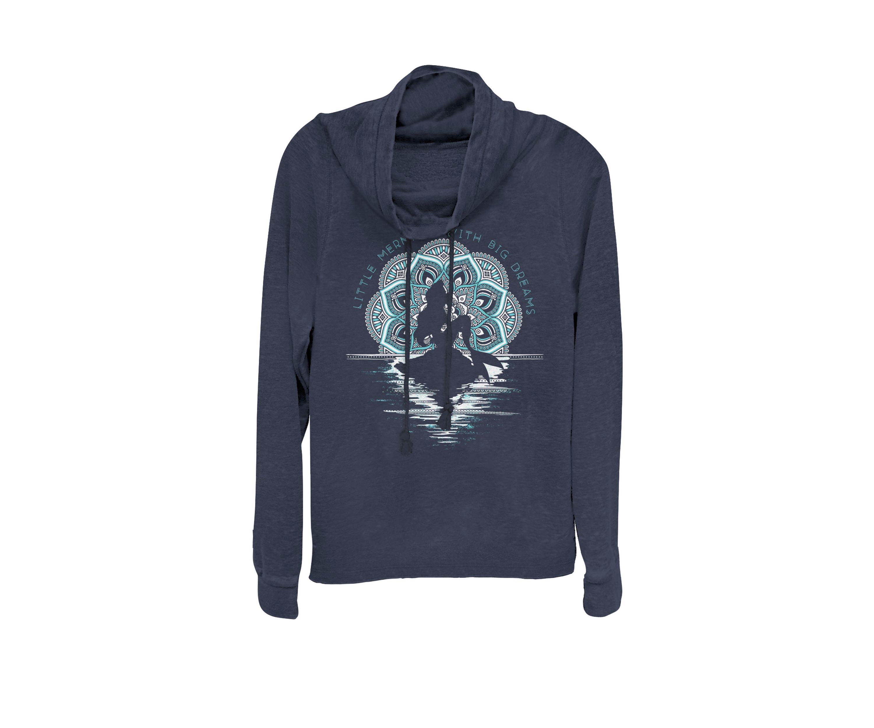 The Little Mermaid Ariel With Big Dreams Cowl Neck Graphic Pullover
