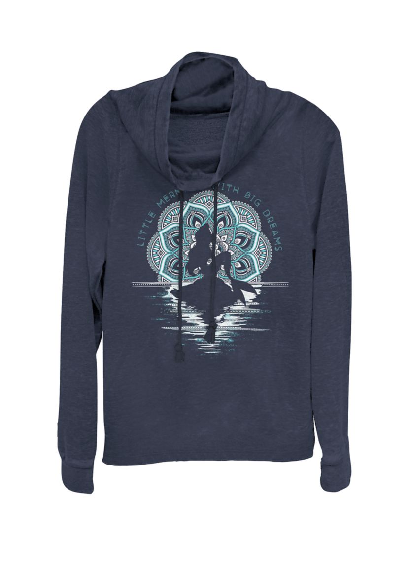 The Little Mermaid Ariel With Big Dreams Cowl Neck Graphic Pullover