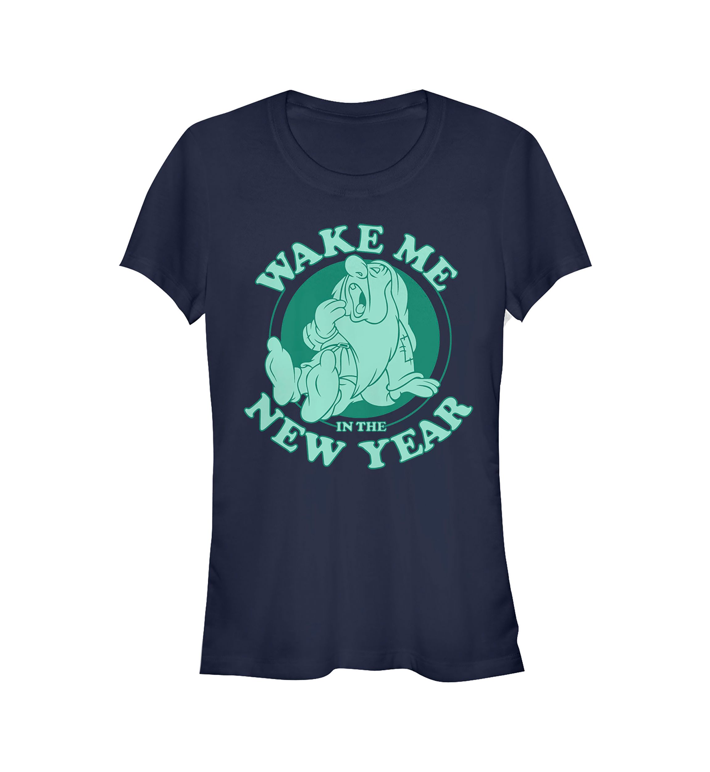 Juniors Sleepy New Year Graphic T-Shirt