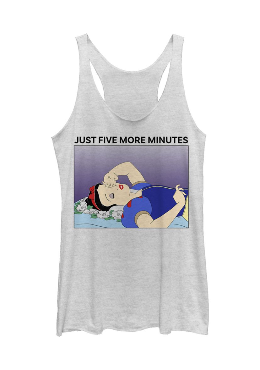 Juniors  Snow White Snooze Graphic Tank