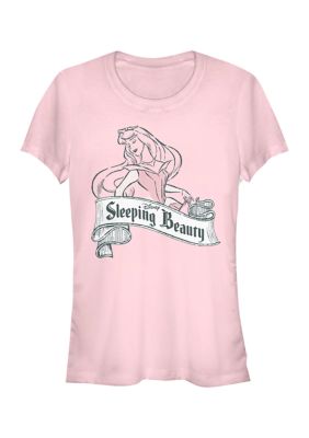 Disney Women's Junior's Antique Aurora Graphic T-Shirt, Pink, Medium