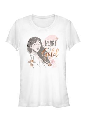 Disney Princess Heart Of Gold Graphic T-Shirt, White, Large