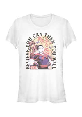 Disney Princess Mulan Pop Graphic T-Shirt, White, Medium