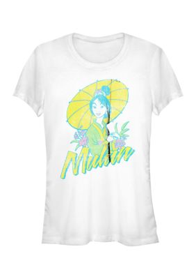Disney Princess Surf Pop Mulan Graphic T-Shirt, White, XXL