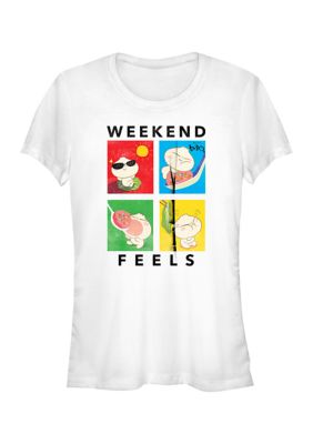 Disney Pixar Women's Weekend Feels Graphic T-Shirt, White, 2XL