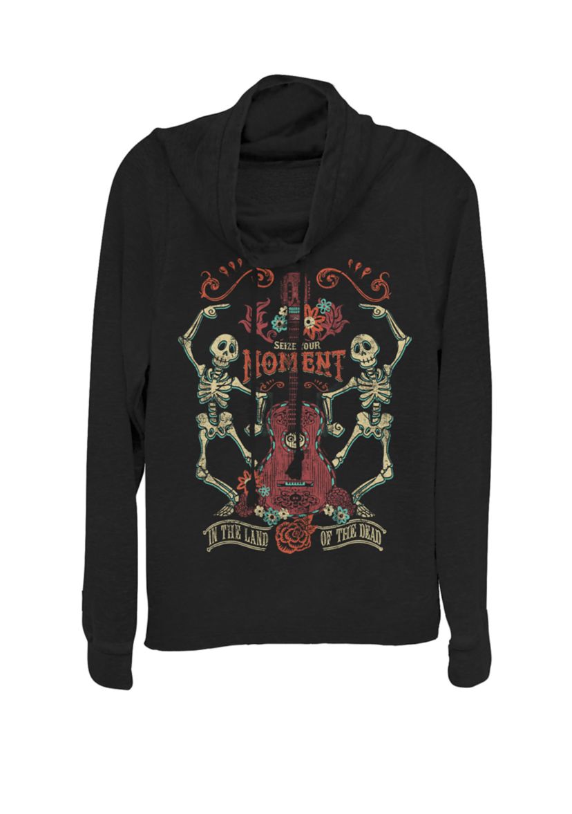 Coco Seize Your Moment In The Land Of The Dead Cowl Neck Graphic Pullover