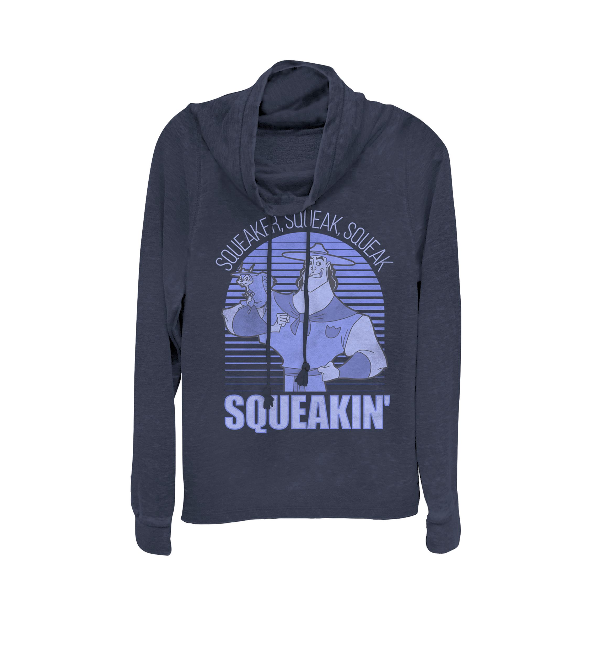 Emperors New Groove Kronk Squeakin Squeaker Cowl Neck Graphic Pullover
