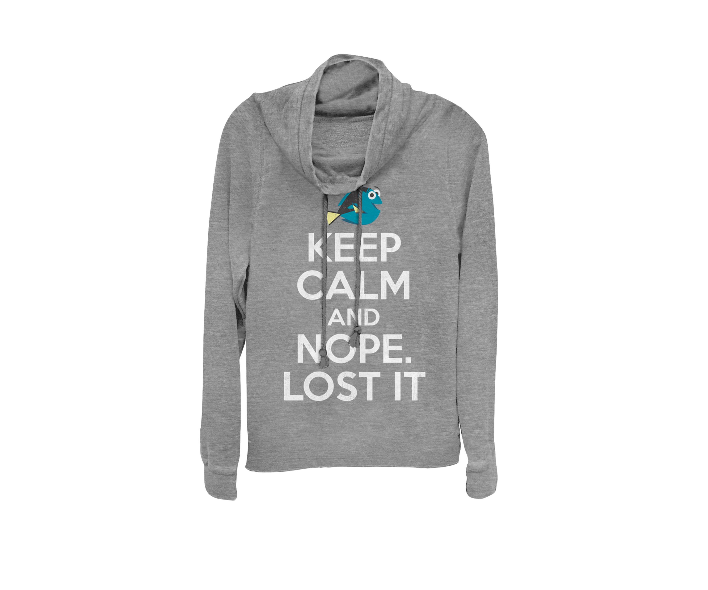 Finding Dory Nope Lost It Cowl Neck Graphic Pullover