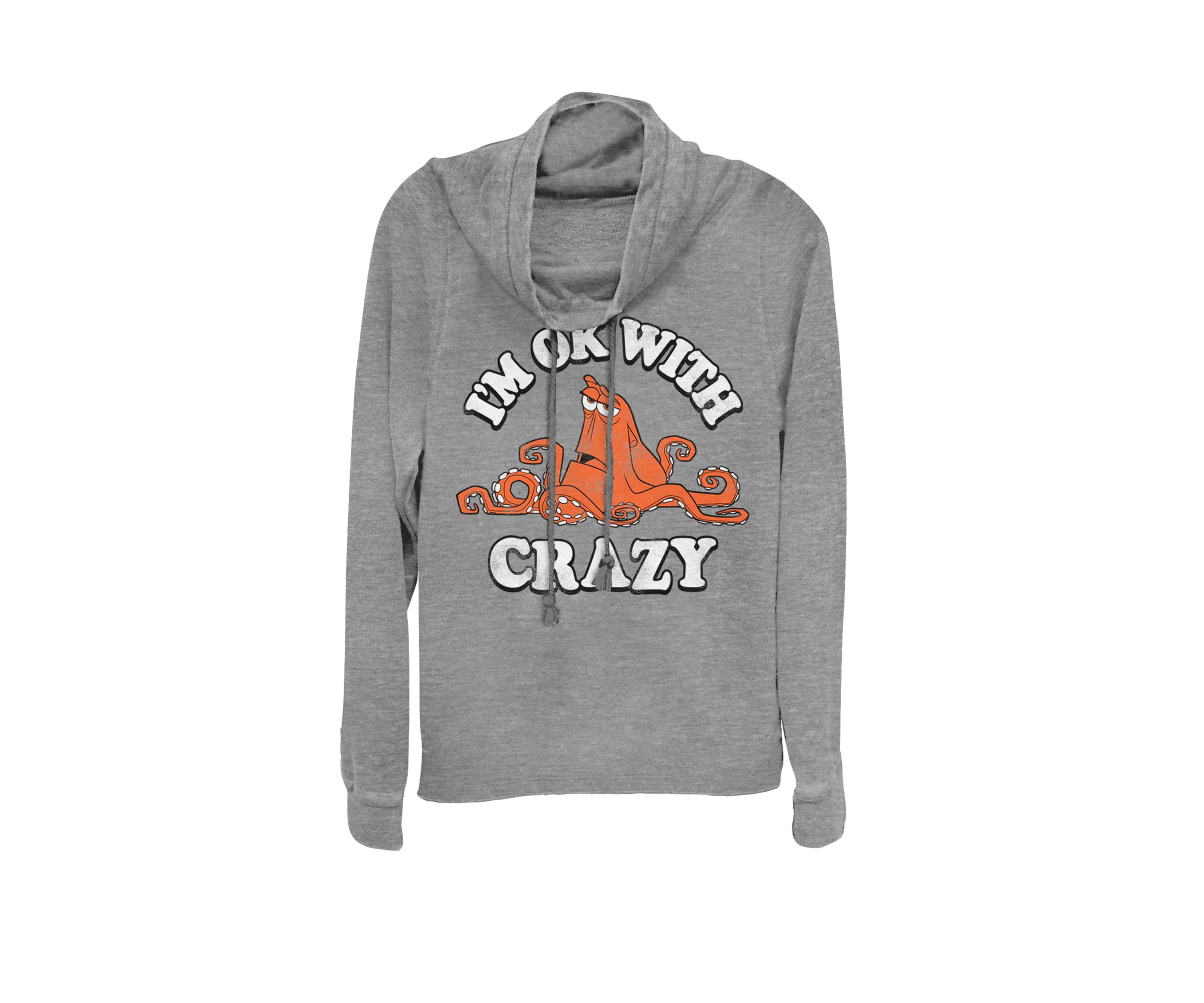 Finding Dory Hank Ok With Crazy Cowl Neck Graphic Pullover