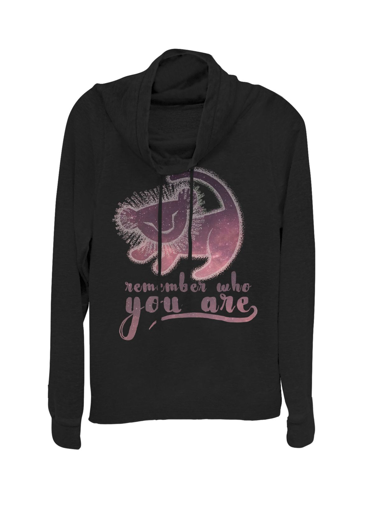 Lion King Simba Remember Painting Cowl Neck Graphic Pullover