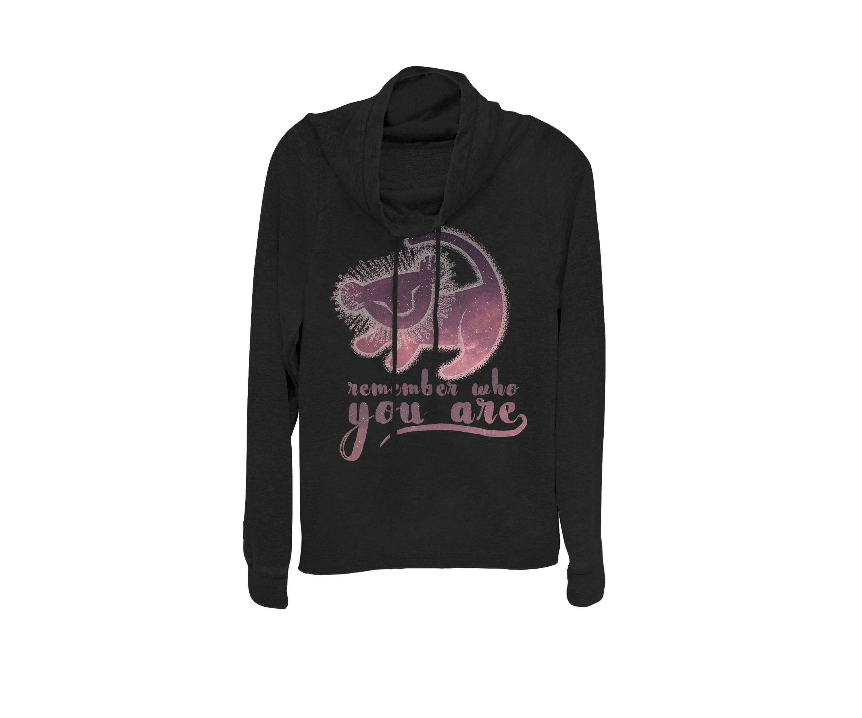 Lion King Simba Remember Painting Cowl Neck Graphic Pullover