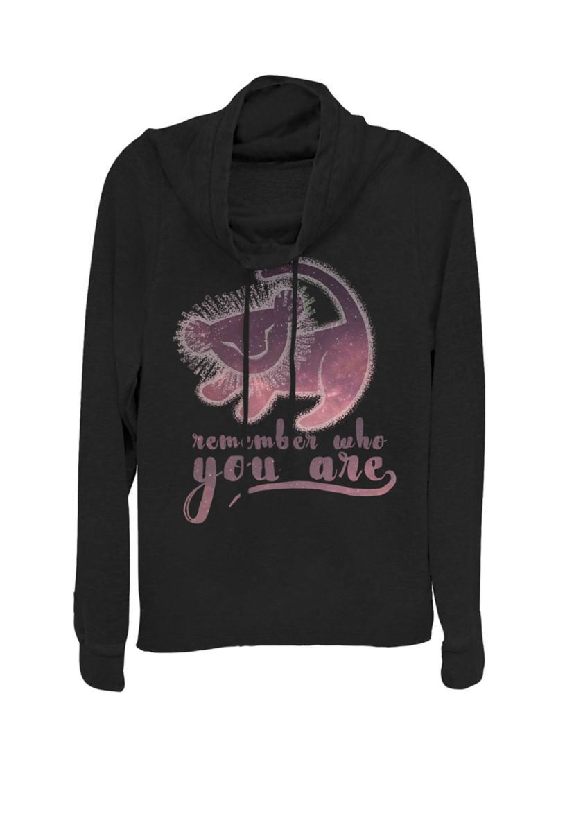 Lion King Simba Remember Painting Cowl Neck Graphic Pullover