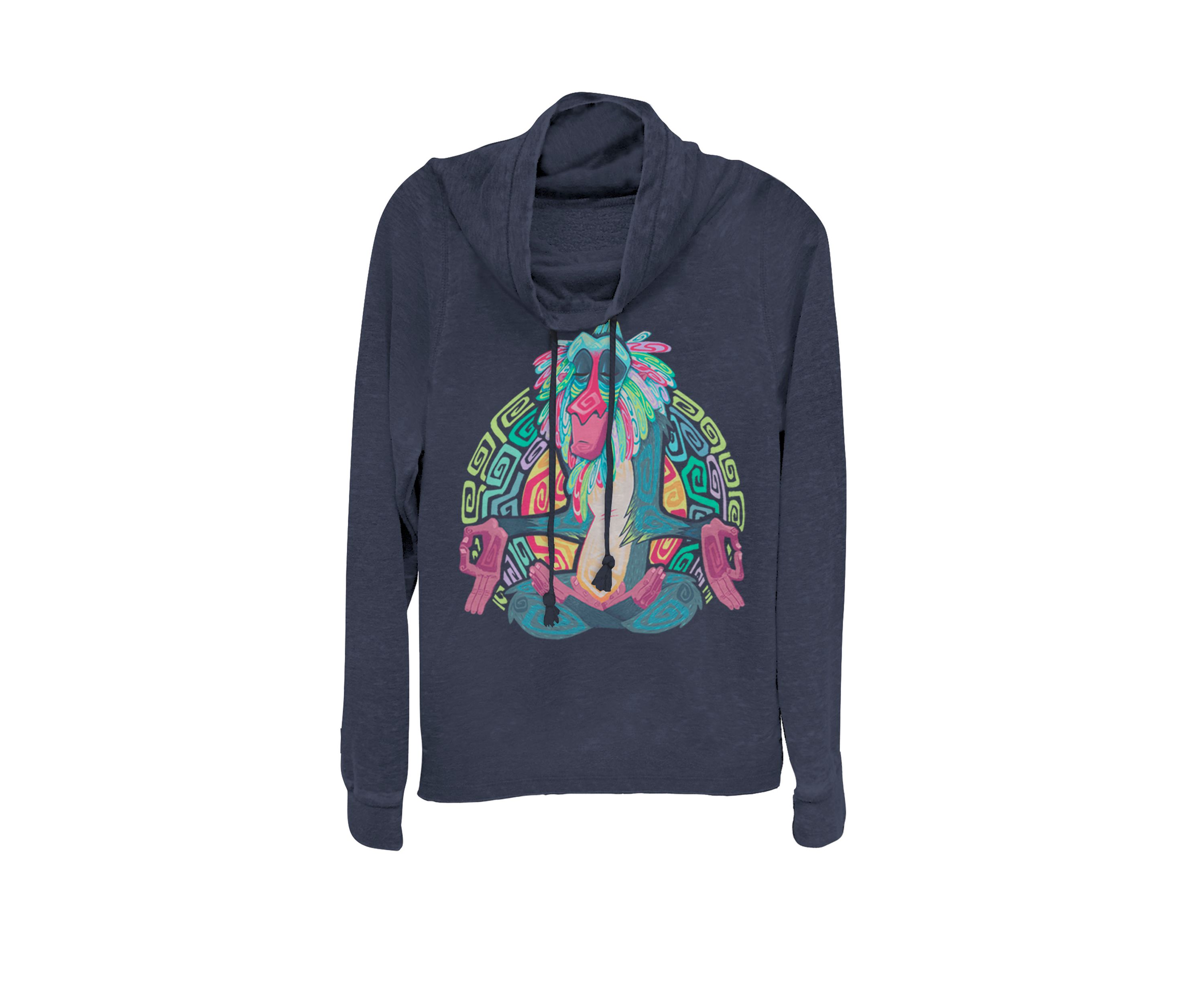 Lion King Rafiki Meditation Cowl Neck Pullover