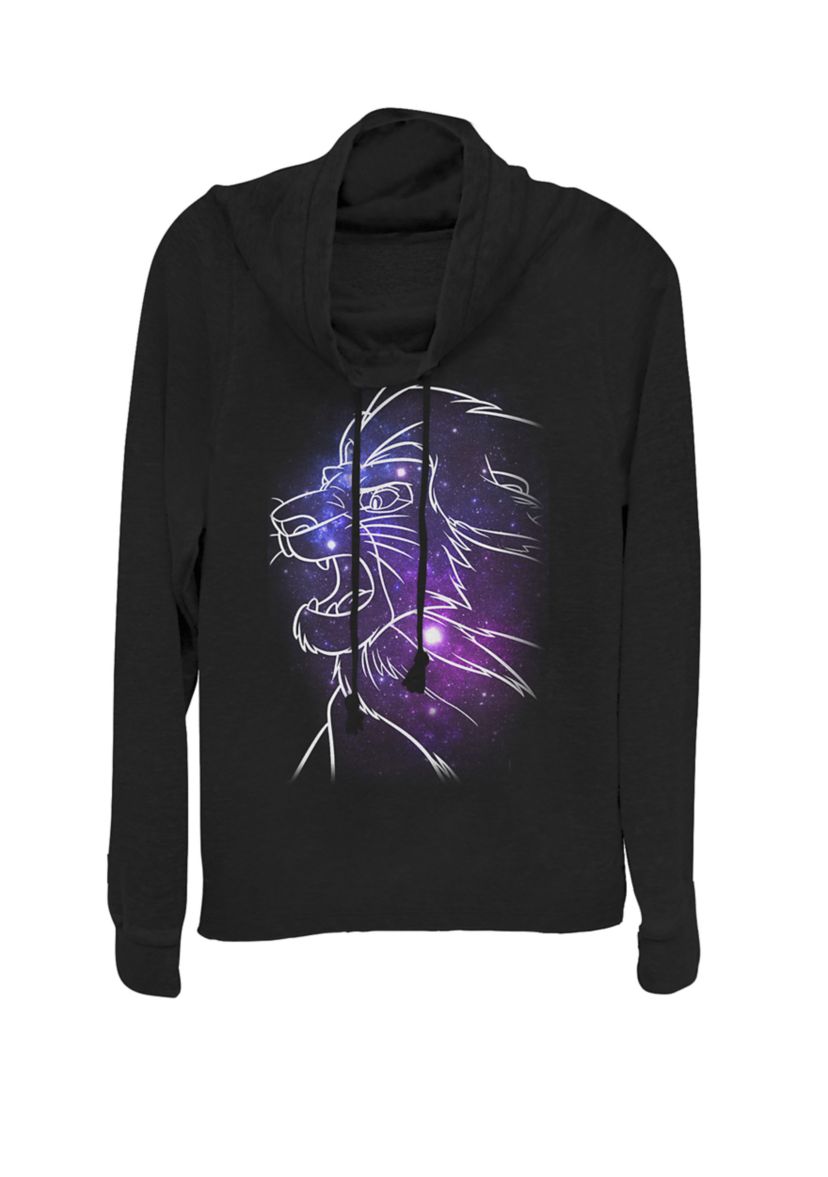 Lion King Mufasa Galaxies Cowl Neck Pullover
