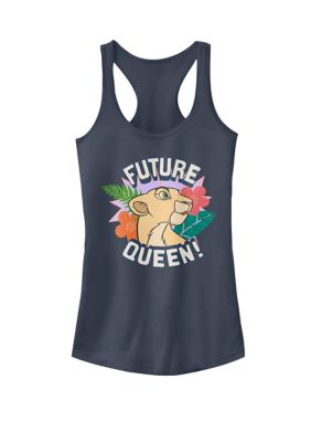 Disney Lion King Nala Future Queen Flowers Graphic Racerback Tank Top, Small