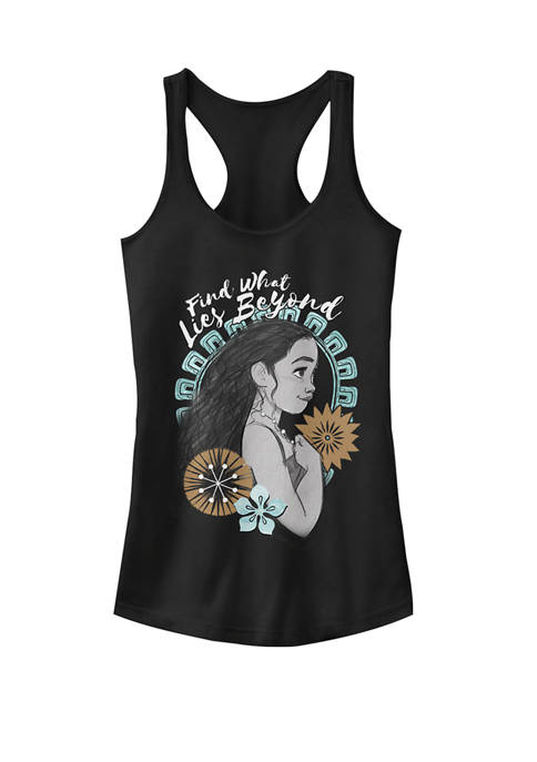 Moana Find What Lies Beyond Quote Graphic Racerback Tank
