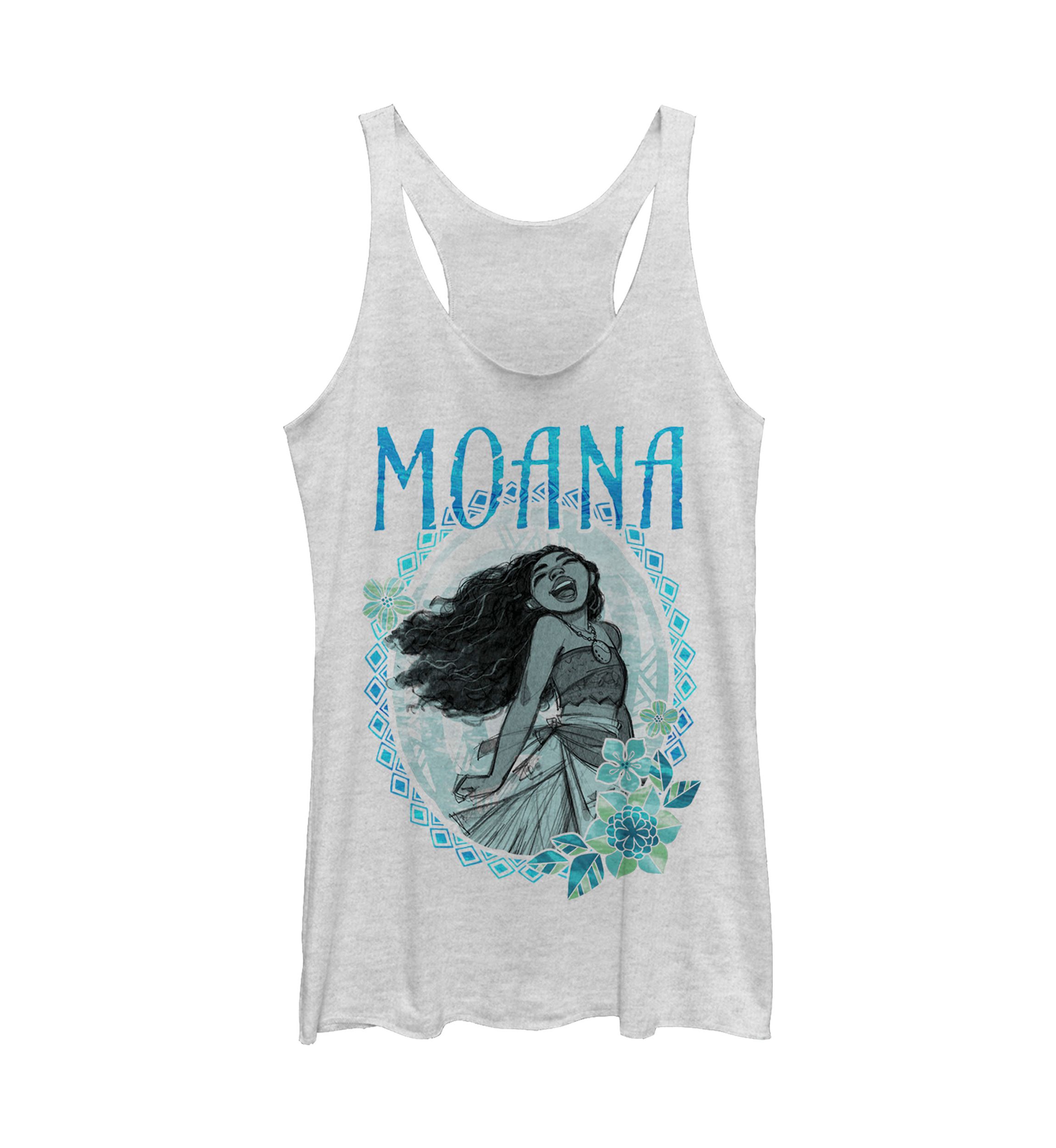 Juniors Moana Wreath Graphic Tank Top