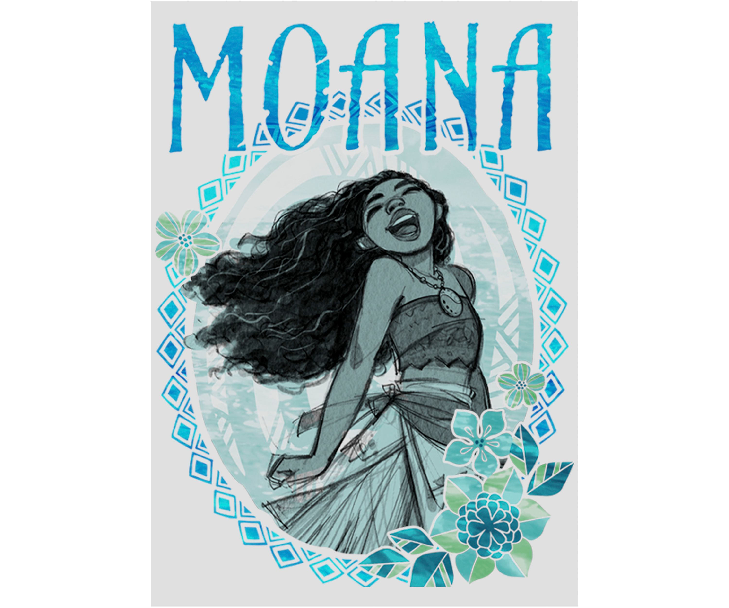 Juniors Moana Wreath Graphic Tank Top