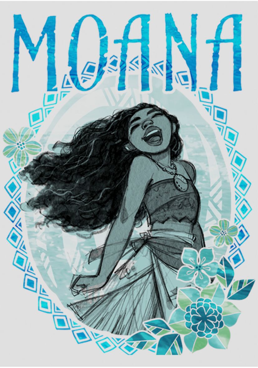 Juniors Moana Wreath Graphic Tank Top
