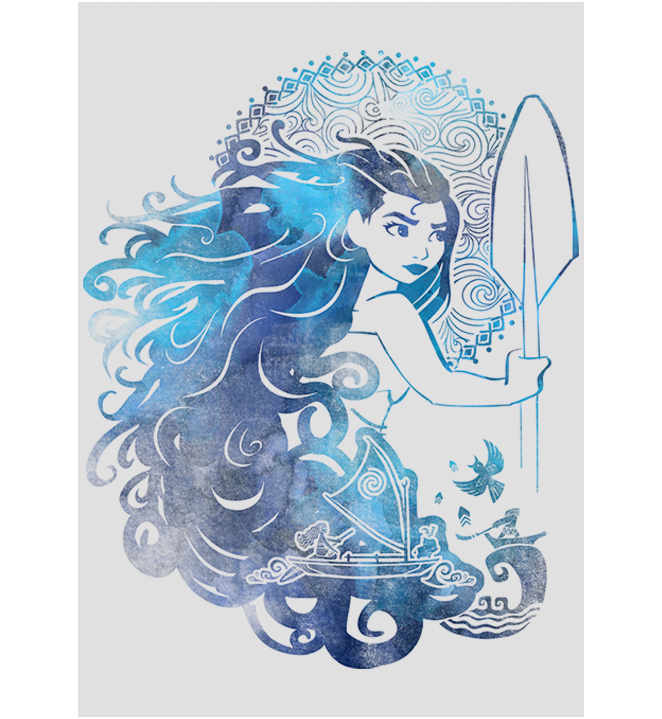 Juniors Moana Hair Graphic Tank