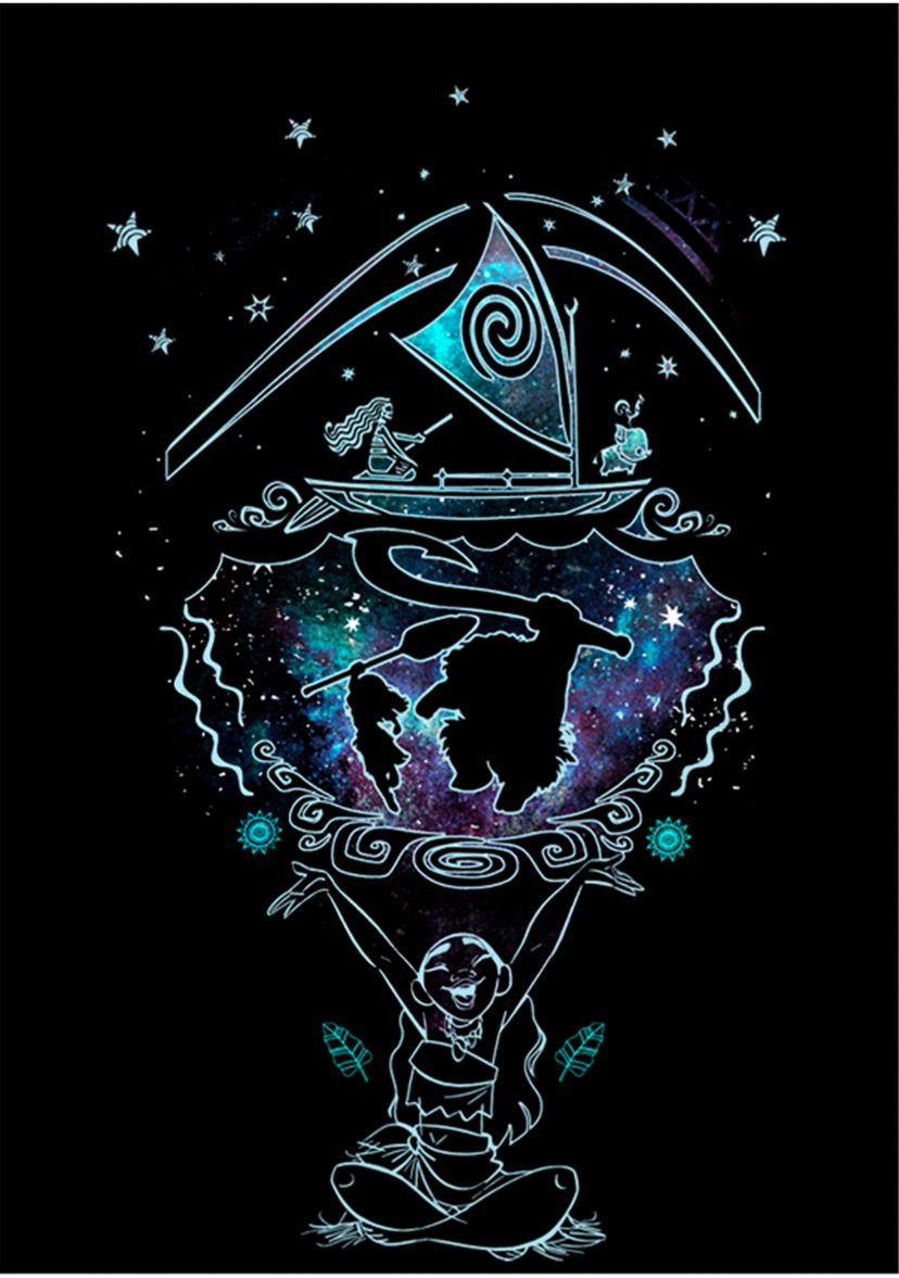 Juniors Moana Line Graphic Top
