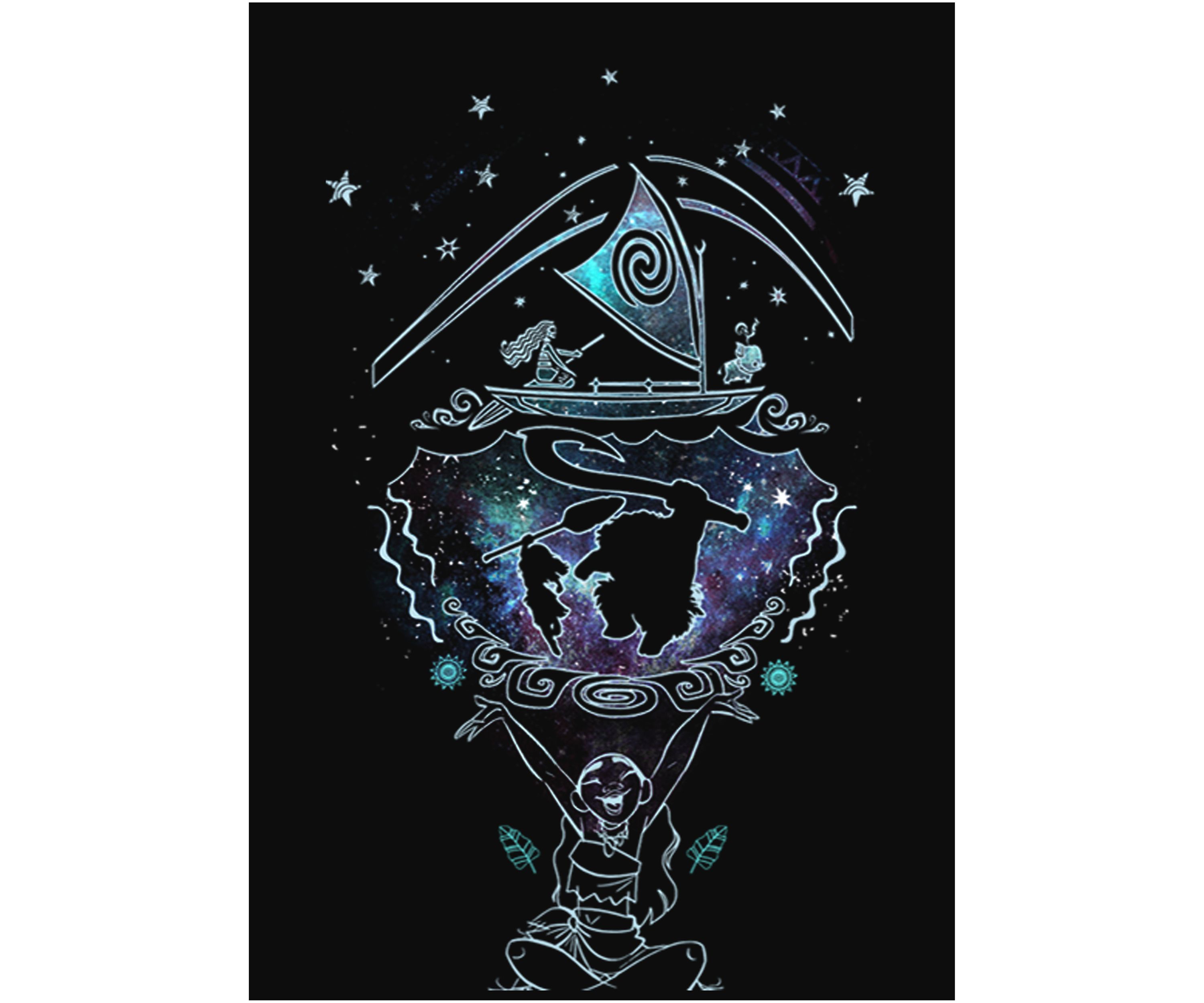 Juniors Moana Line Graphic Tank