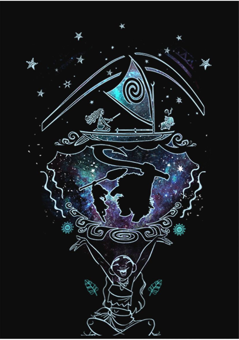 Juniors Moana Line Graphic Tank