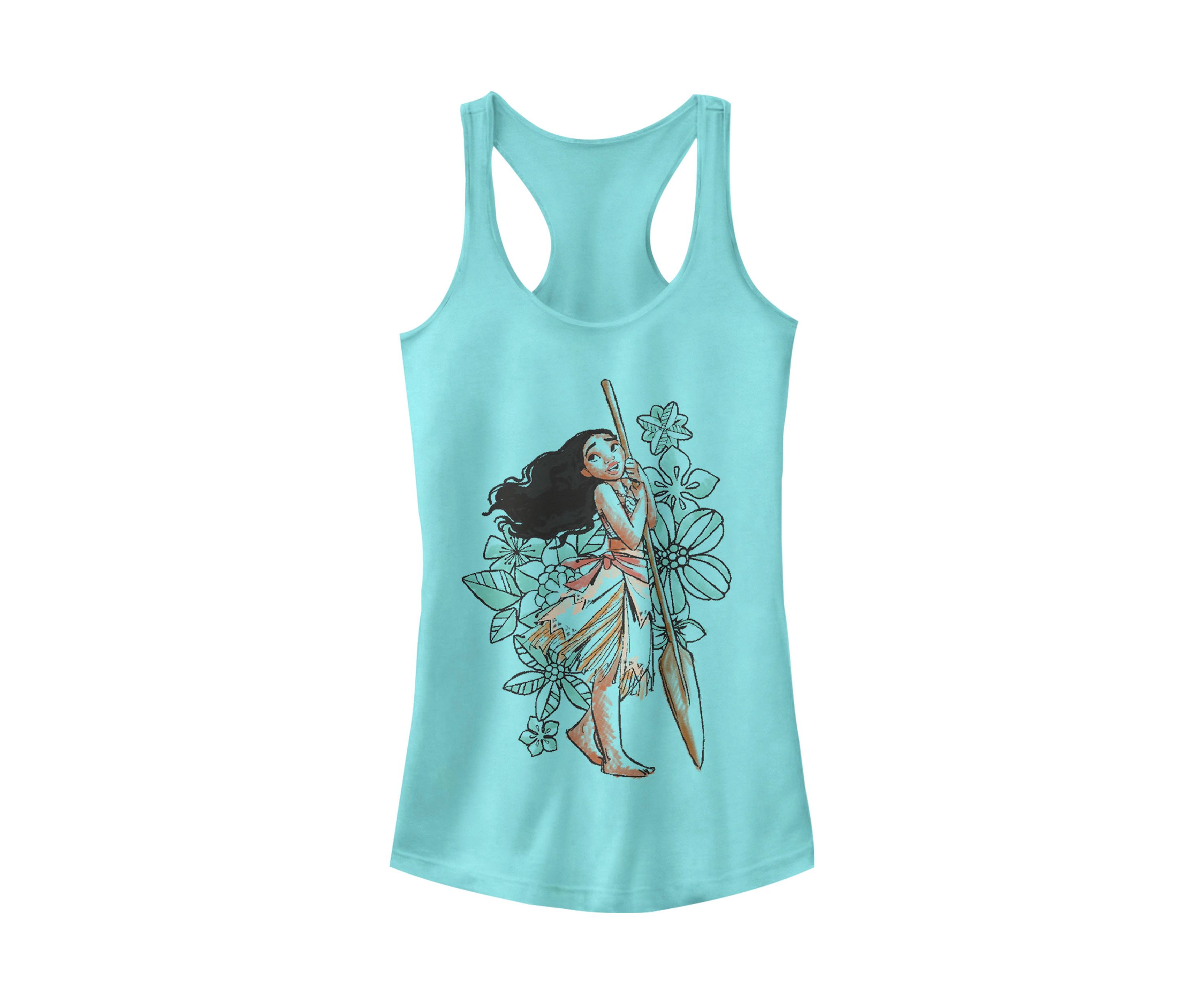 Juniors Moana Sketch Graphic Tank Top