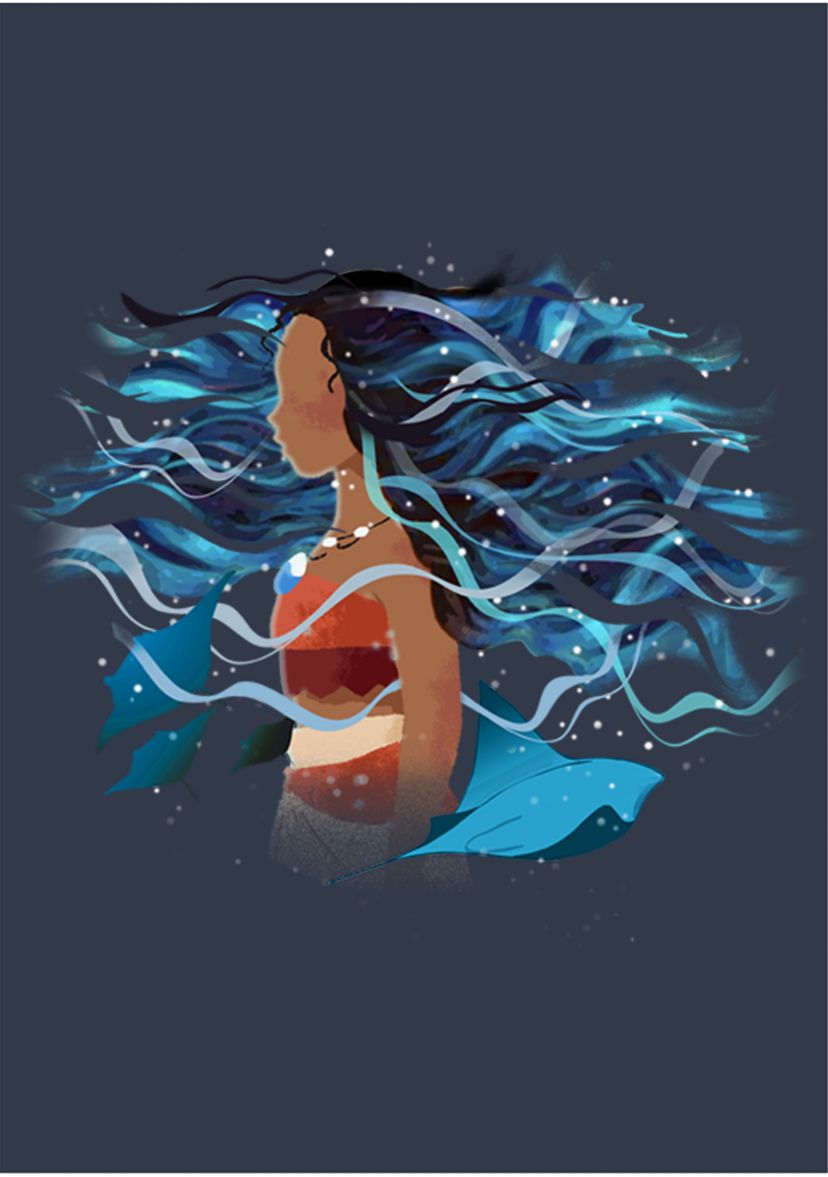 Juniors Moana In Ocean Graphic Tank