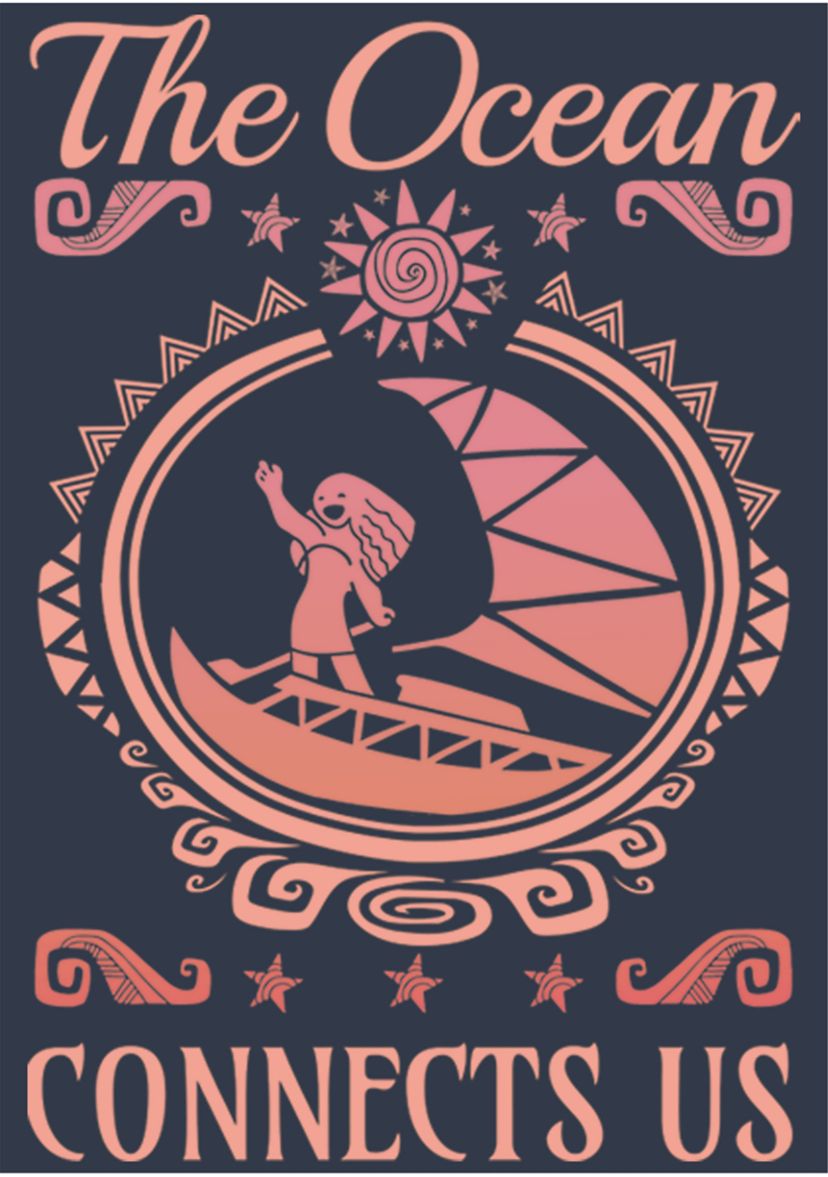 Juniors Moana Connect Us Graphic Tank