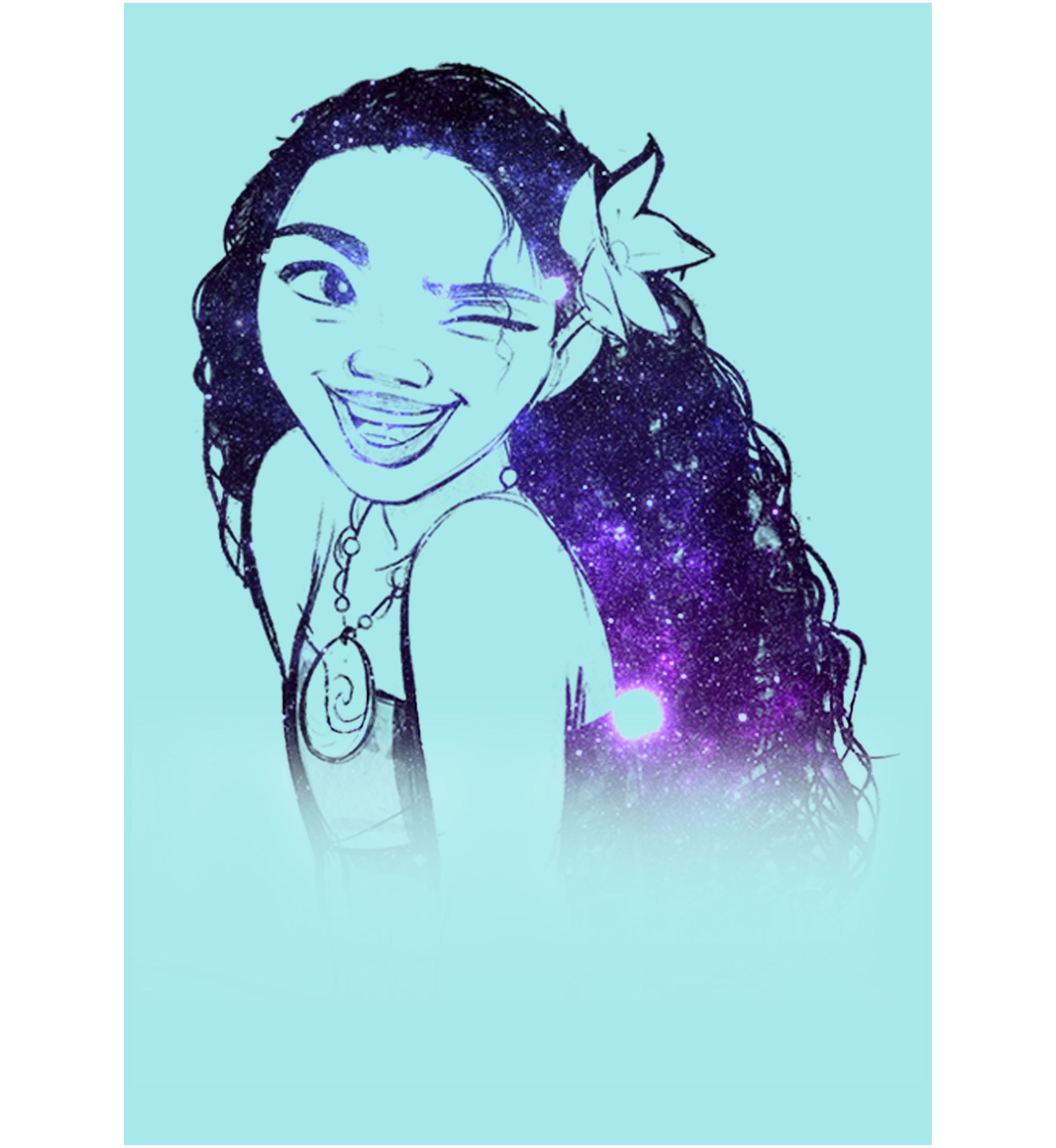 Juniors Constellation Moana Graphic Tank Top