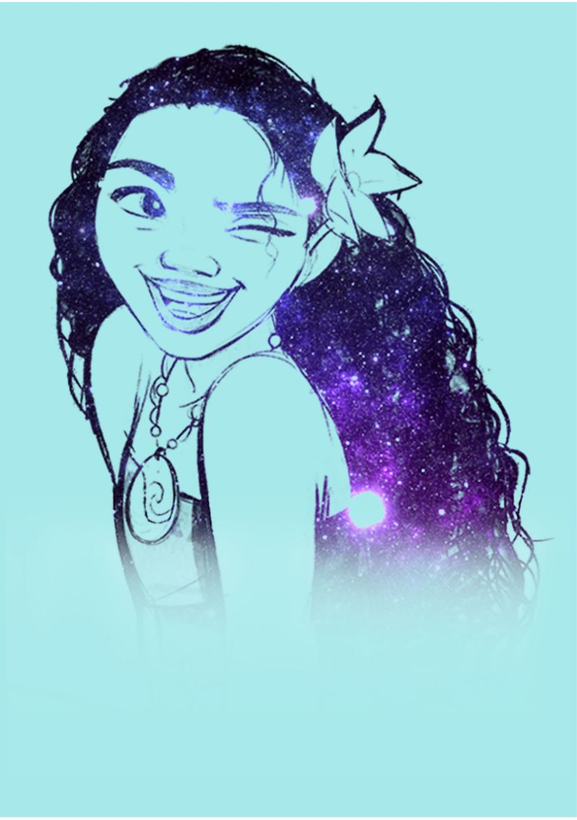 Juniors Constellation Moana Graphic Tank Top
