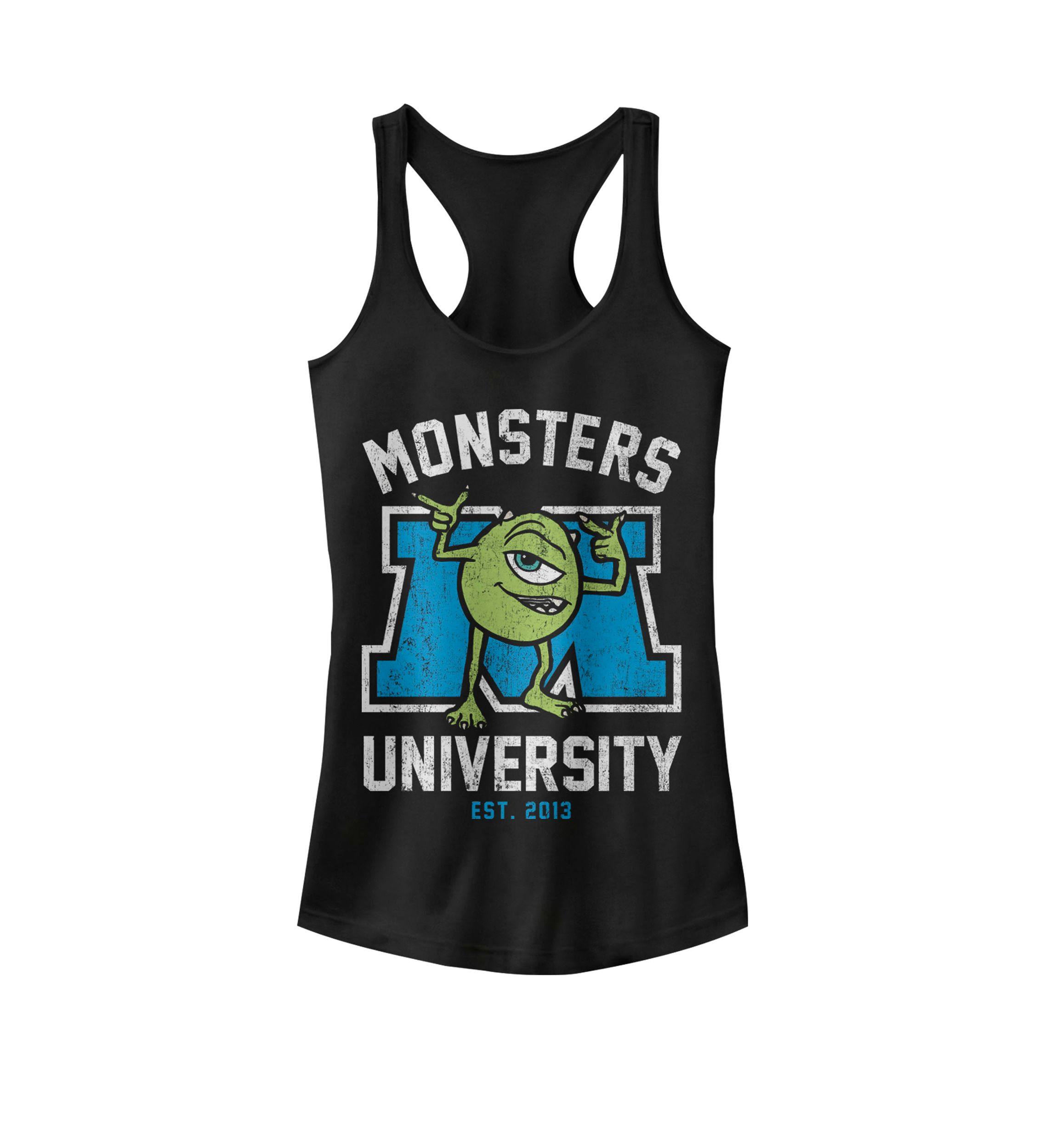 Monsters University Mike Wazowski Logo Graphic Racerback Tank
