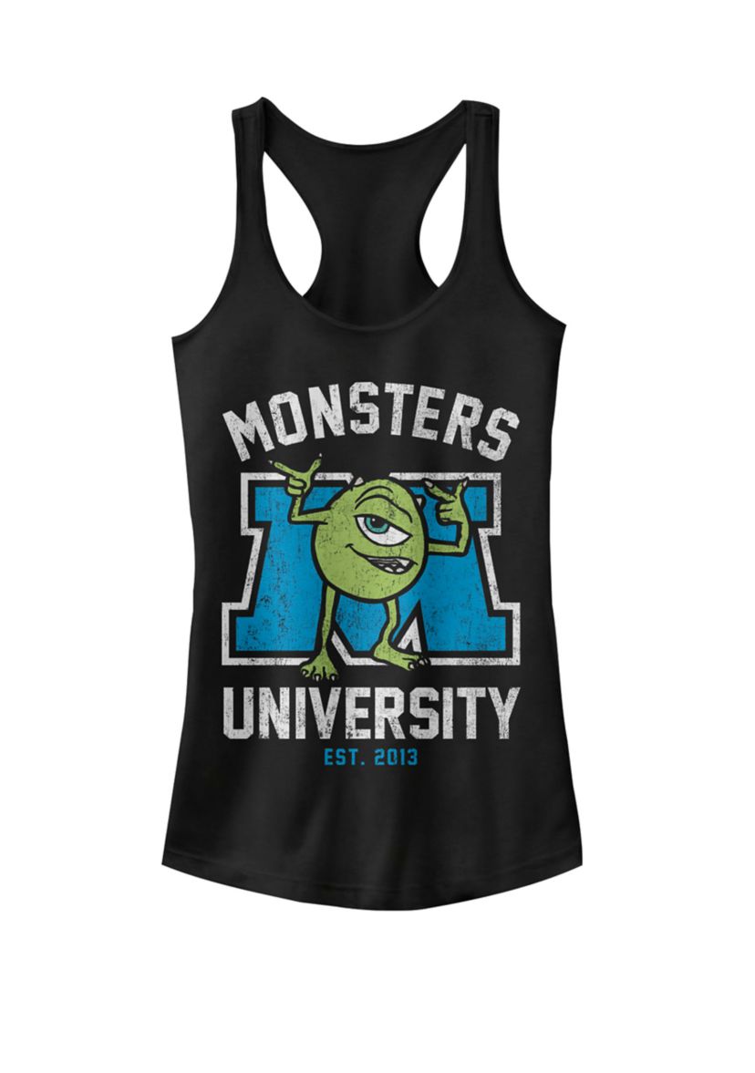 Monsters University Mike Wazowski Logo Graphic Racerback Tank