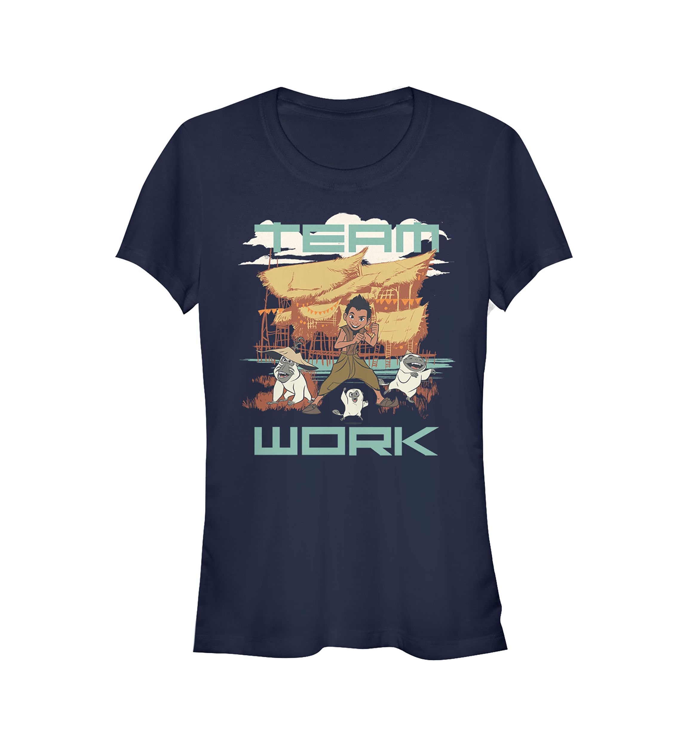 Juniors Team Work Graphic T-Shirt