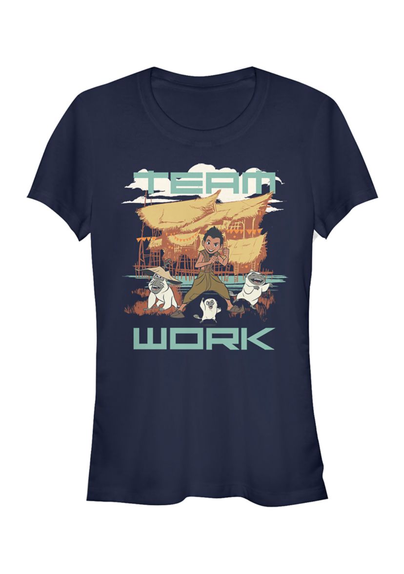 Juniors Team Work Graphic T-Shirt