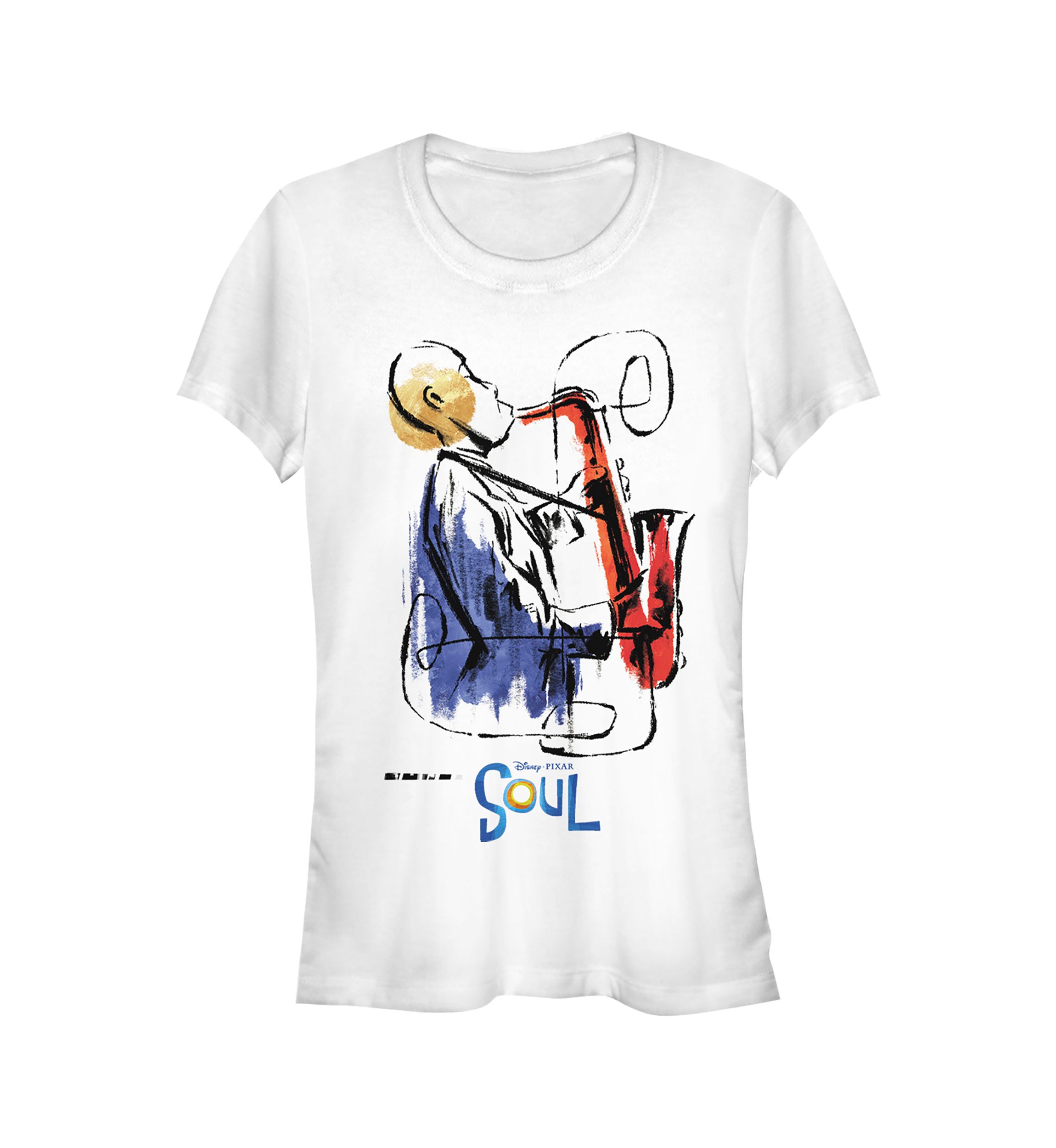 Juniors Sax Painting Graphic Top