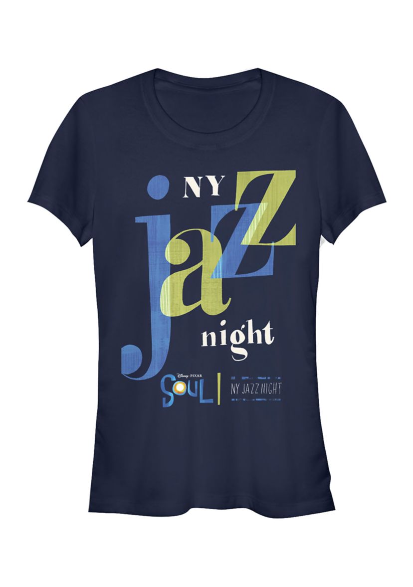 	  Juniors NY Jazz Night Graphic Top 