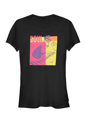 Disney Pixar Women's Junior's Joe Cat Graphic Top, Black, Small