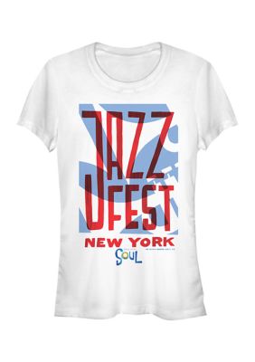 Disney Pixar Women's Juniors' Jazz Fest Graphic Top, White, XXL