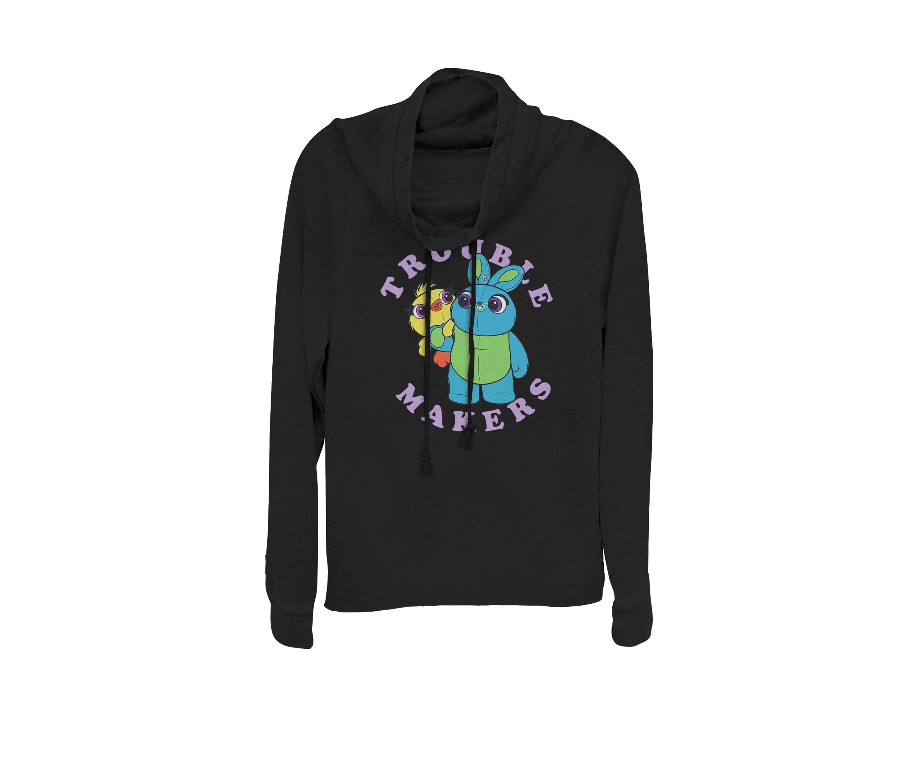 Toy Story 4 Ducky & Bunny Trouble Makers Cowl Neck Graphic Pullover