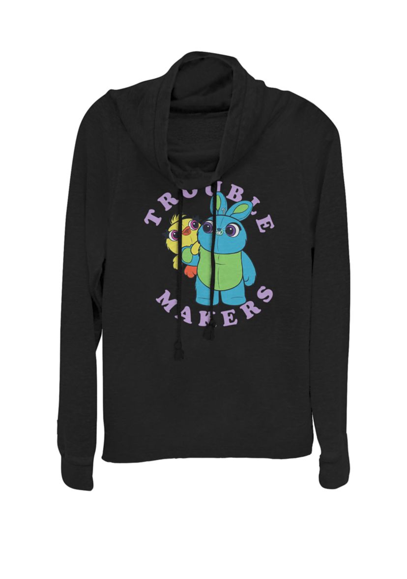 Toy Story 4 Ducky & Bunny Trouble Makers Cowl Neck Graphic Pullover