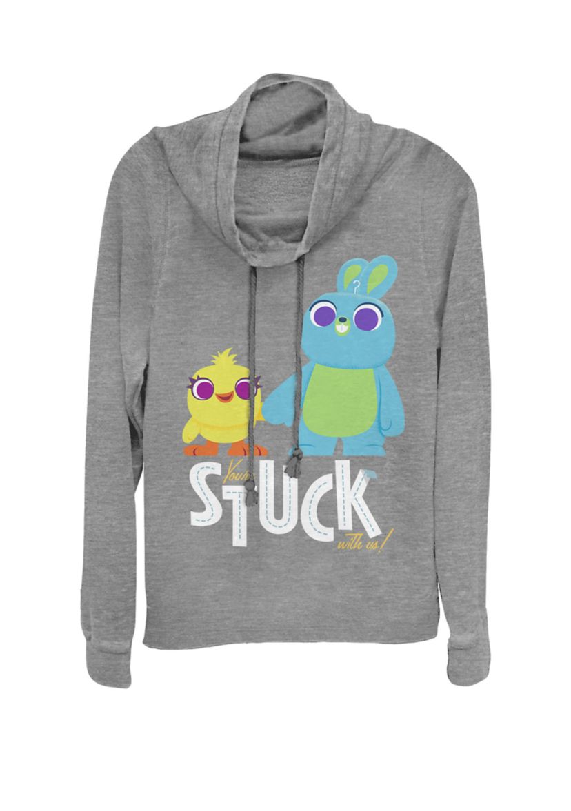 Pixar Toy Story 4 Ducky & Bunny Stuck With Us Cowl Neck Pullover