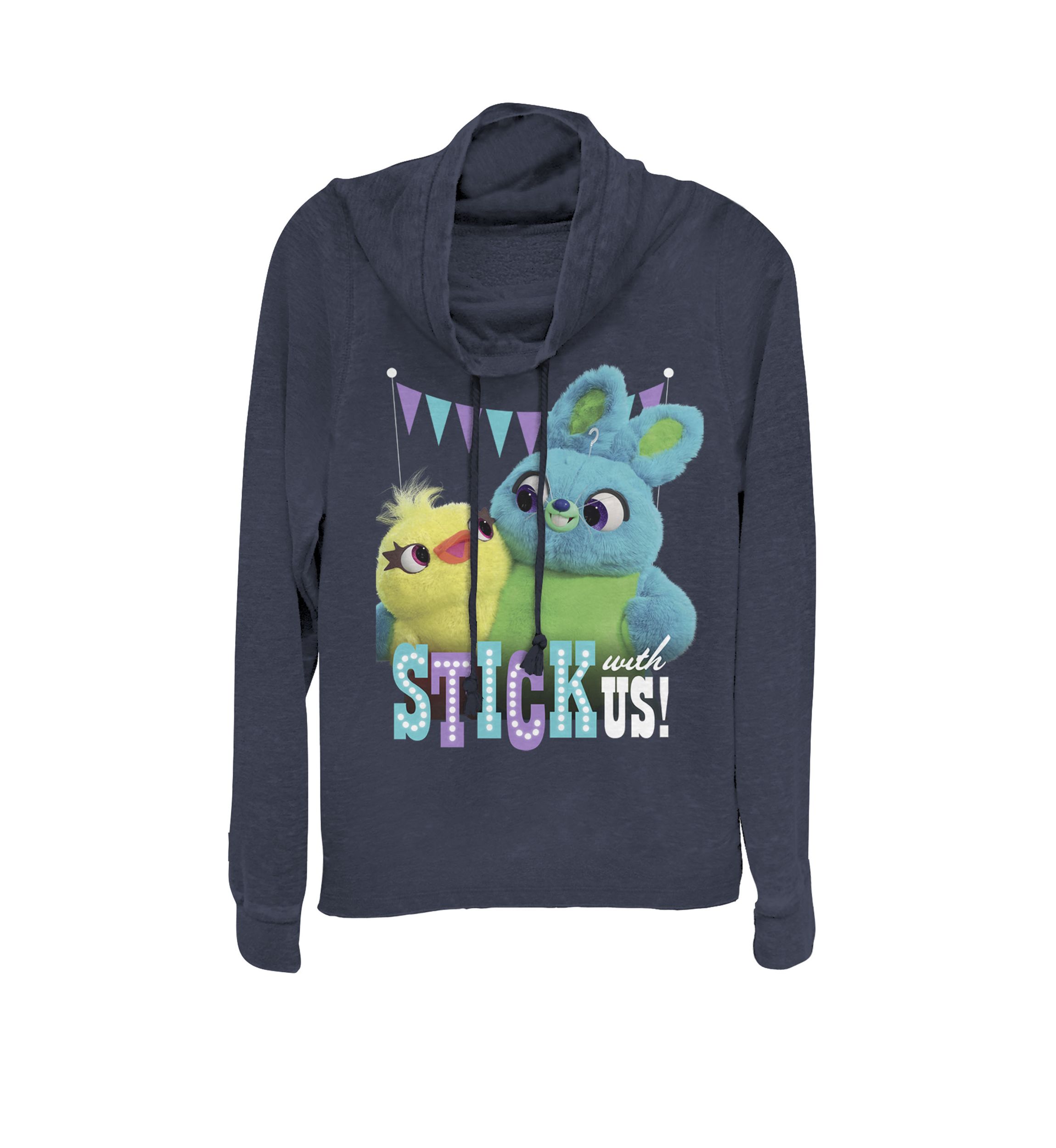 Toy Story 4 Ducky & Bunny Stick With Us Cowl Neck Pullover