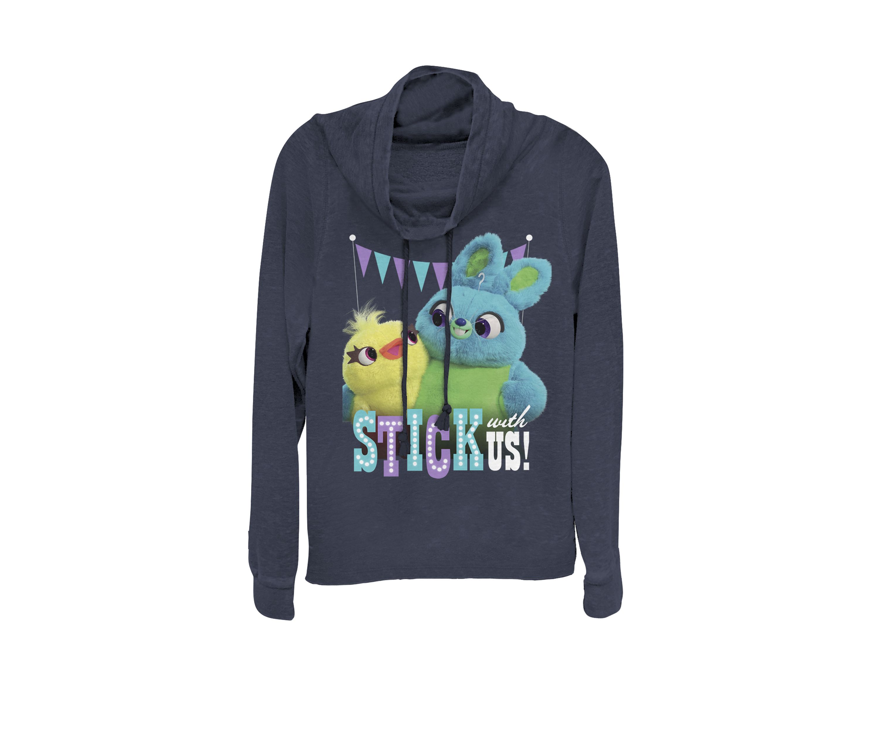 Toy Story 4 Ducky & Bunny Stick With Us Cowl Neck Pullover