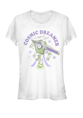 Disney Pixar Women's Toy Story Buzz Lightyear Cosmic Dreamer Short Sleeve Graphic T-Shirt, White, XXL