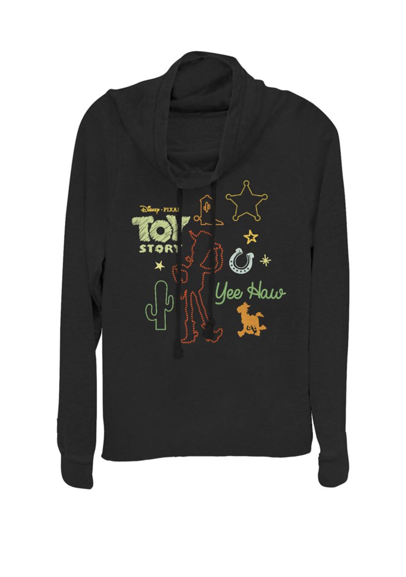 Toy Story Howdy Partner Woody Shapes Cowl Neck Graphic Pullover
