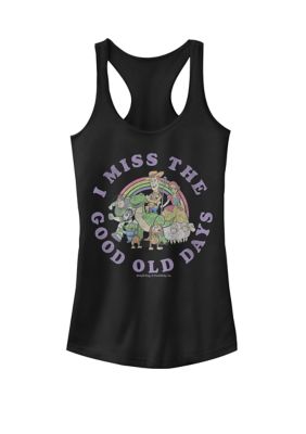 Disney Pixar Women's Toy Story Friends I Miss the Good Old Days Graphic Racerback Tank Top, Black, XXL