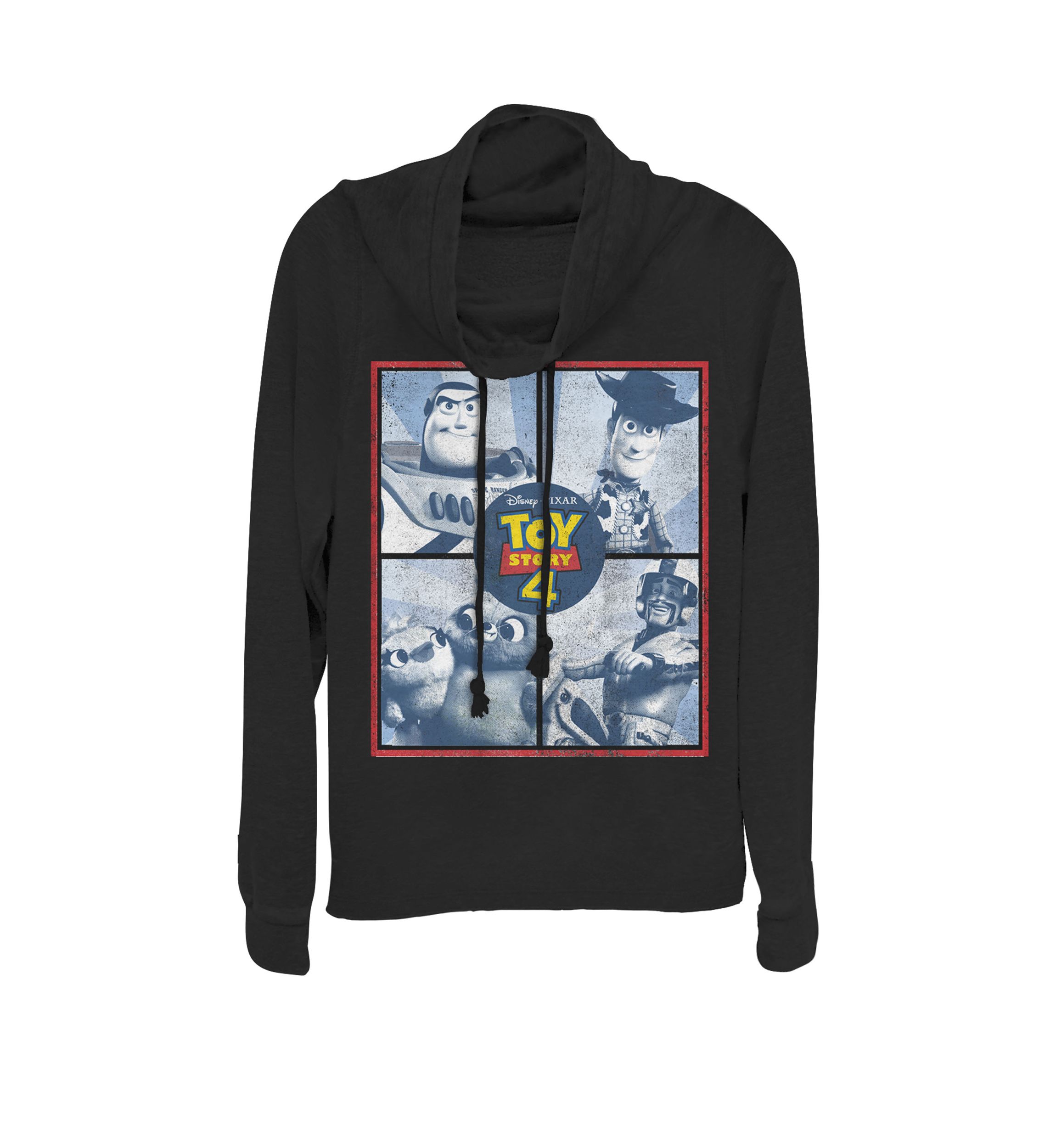 Toy Story 4 Character Box Up Cowl Neck Pullover
