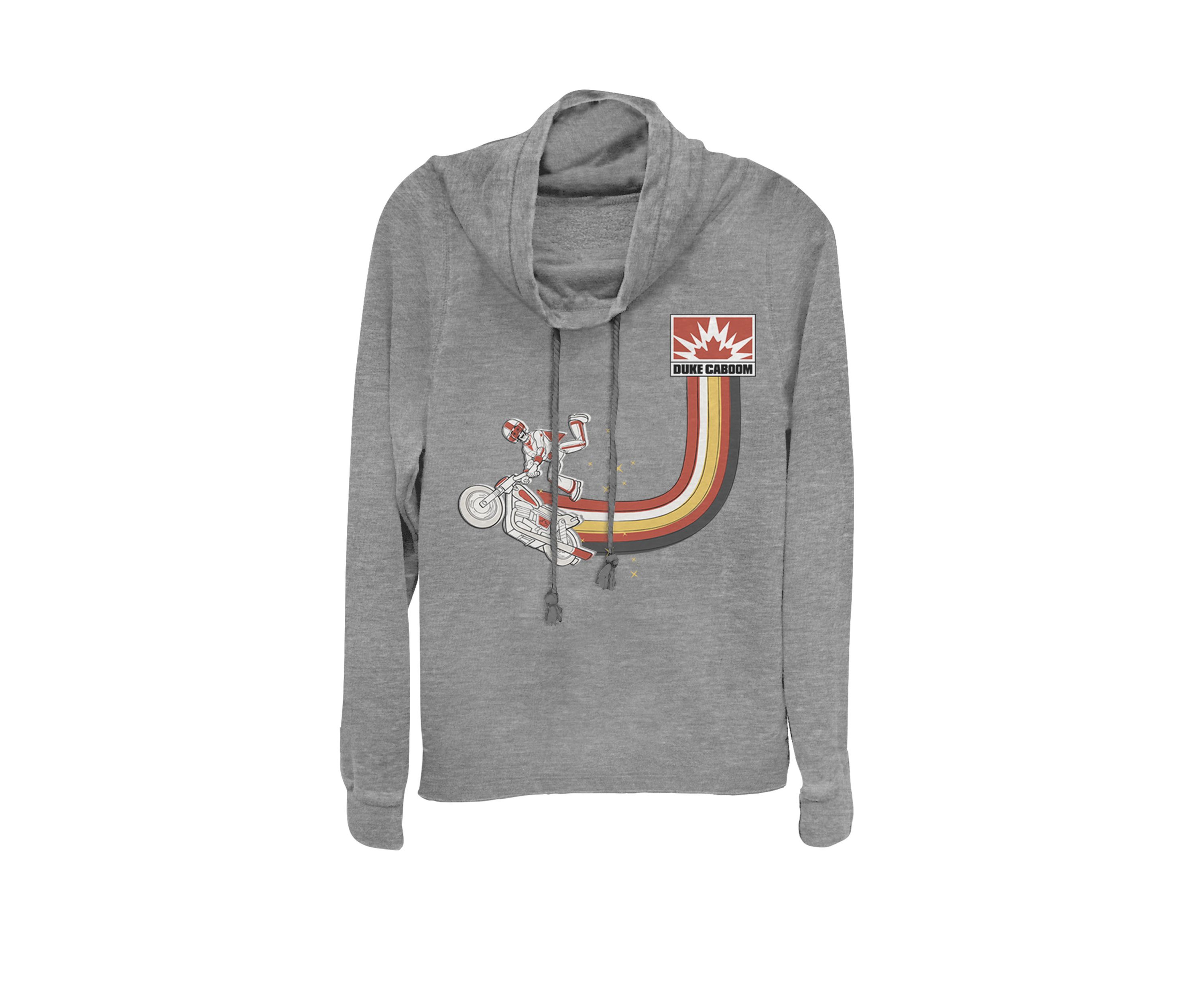 Toy Story 4 Duke Caboom Motorcycle Streak Cowl Neck Pullover